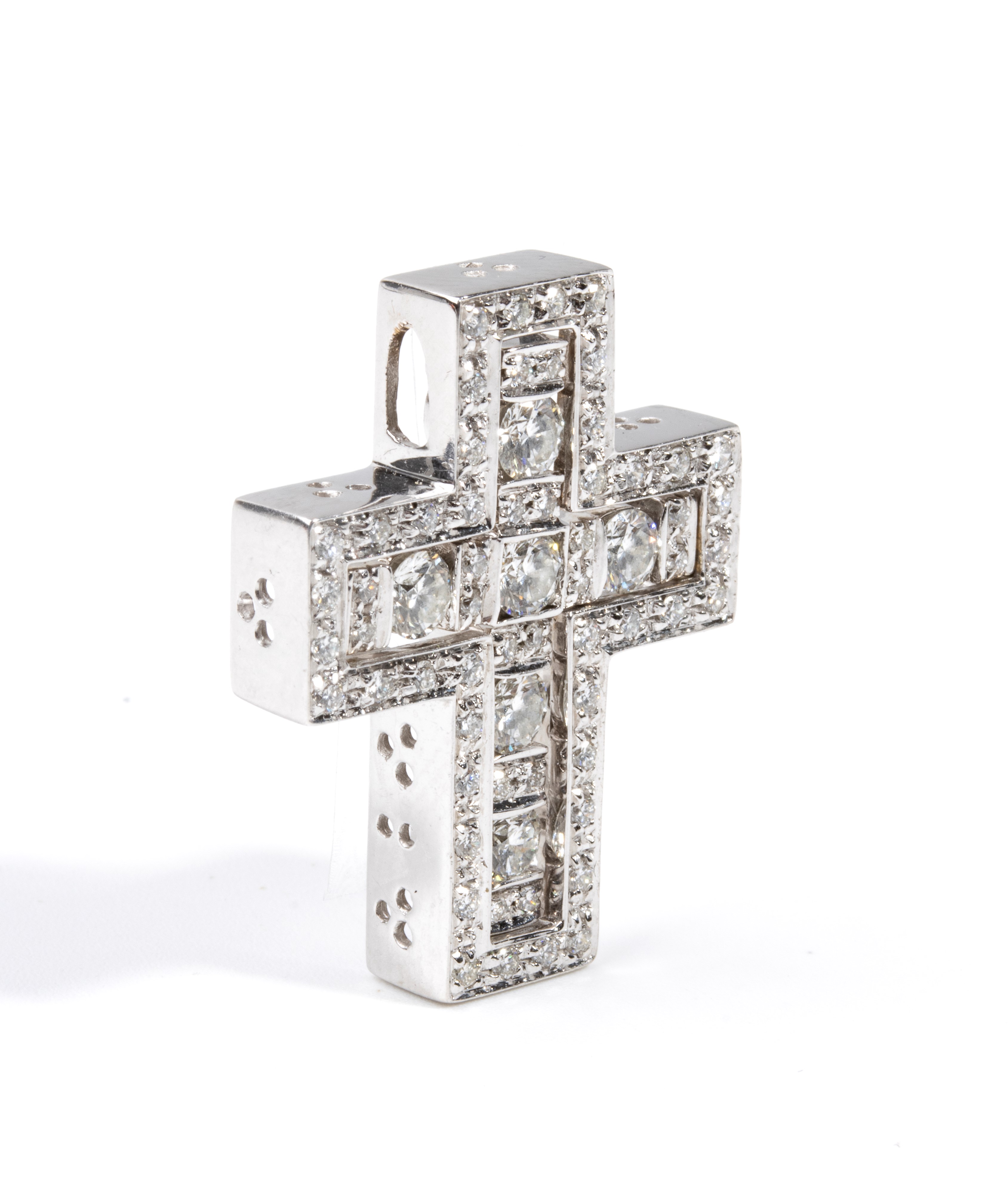 Pendente in oro bianco con diamanti