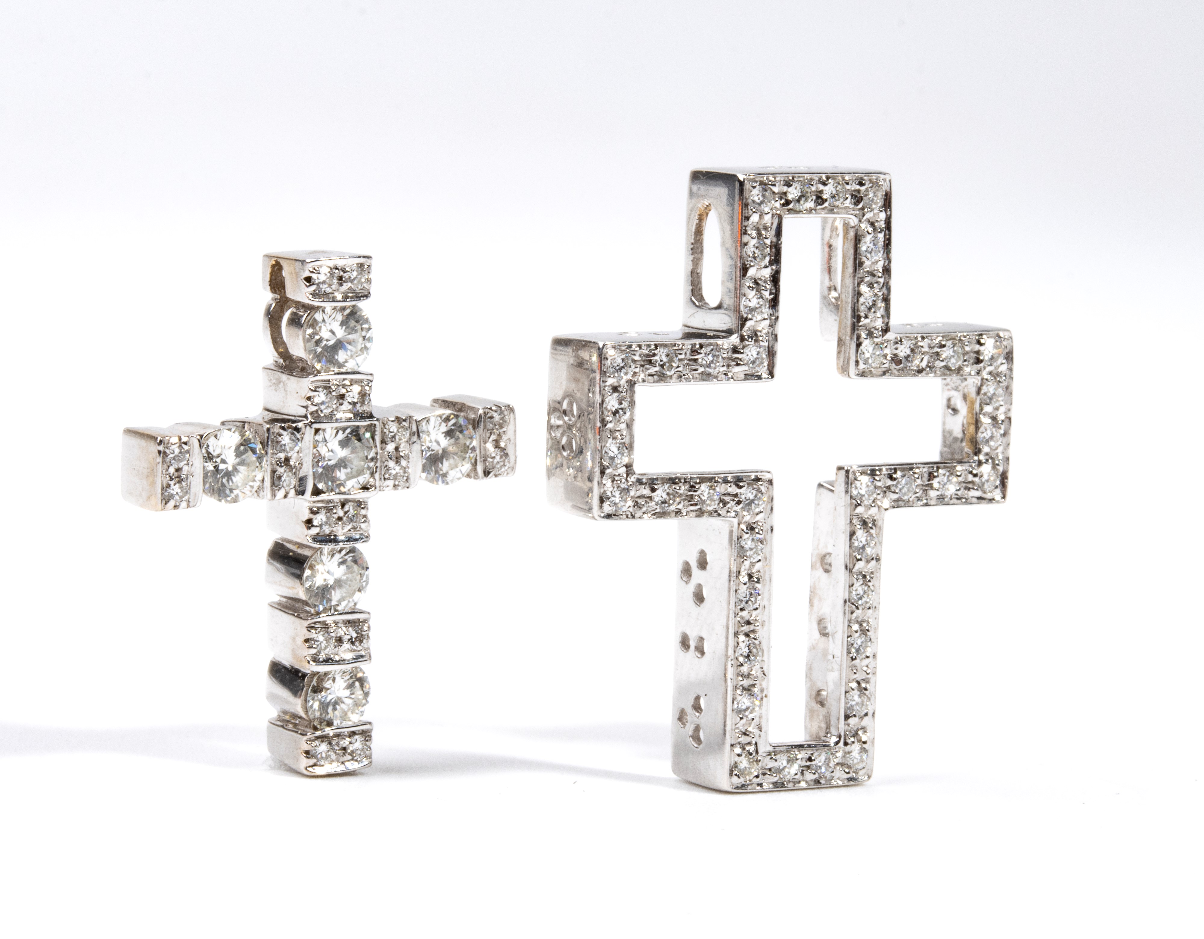 Pendente in oro bianco con diamanti