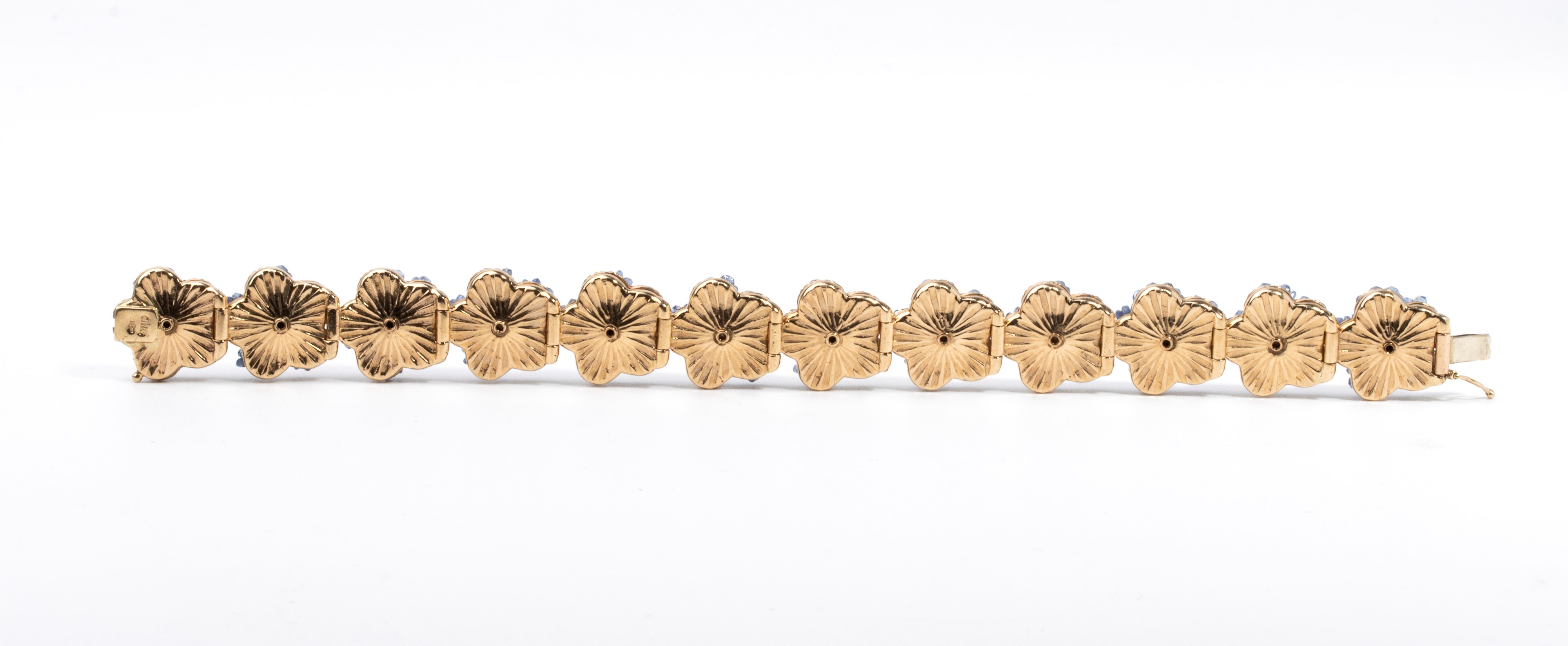 Bracciale in oro 9k con zaffiri e diamanti