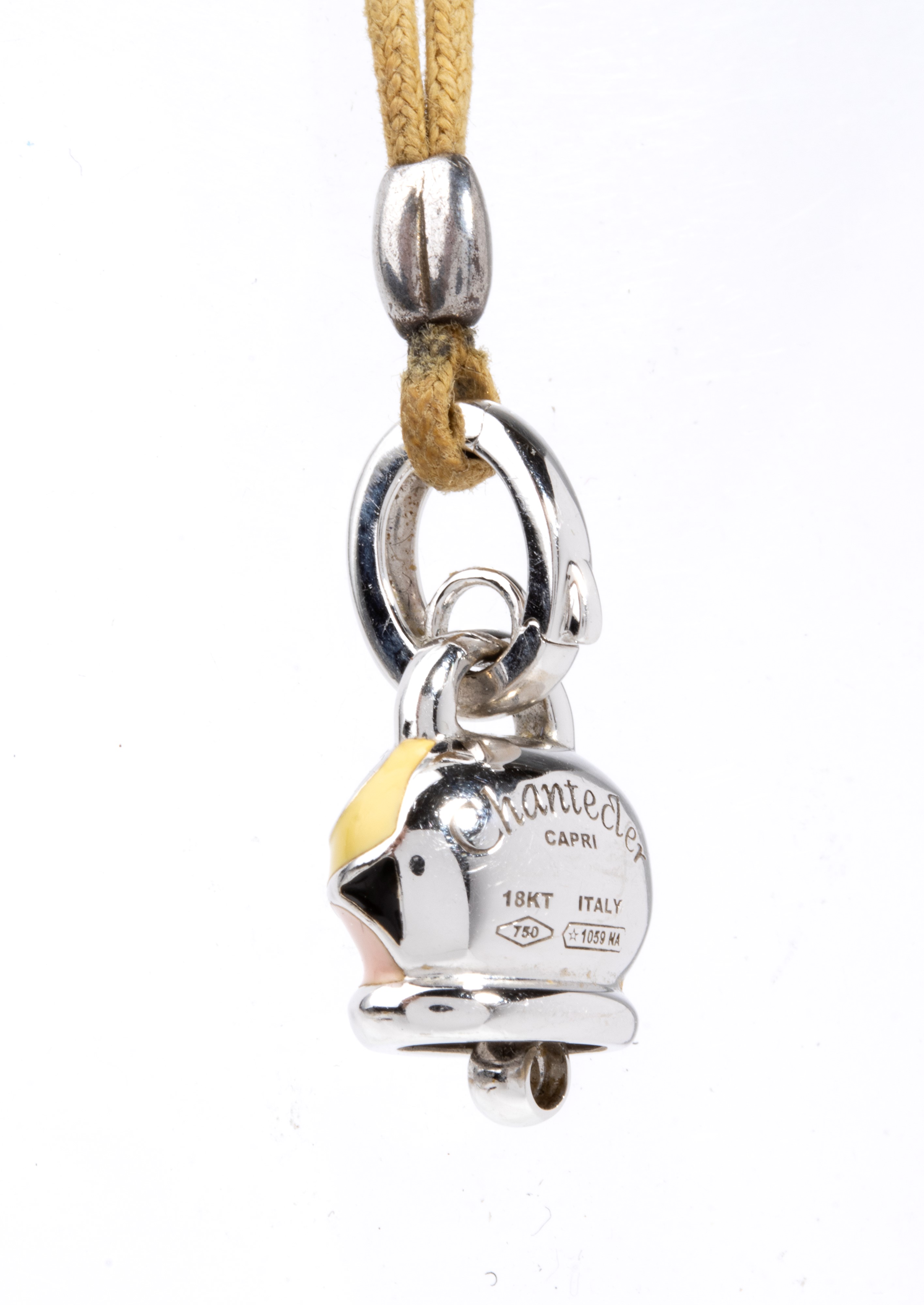 Pendente in oro con smalti policromi