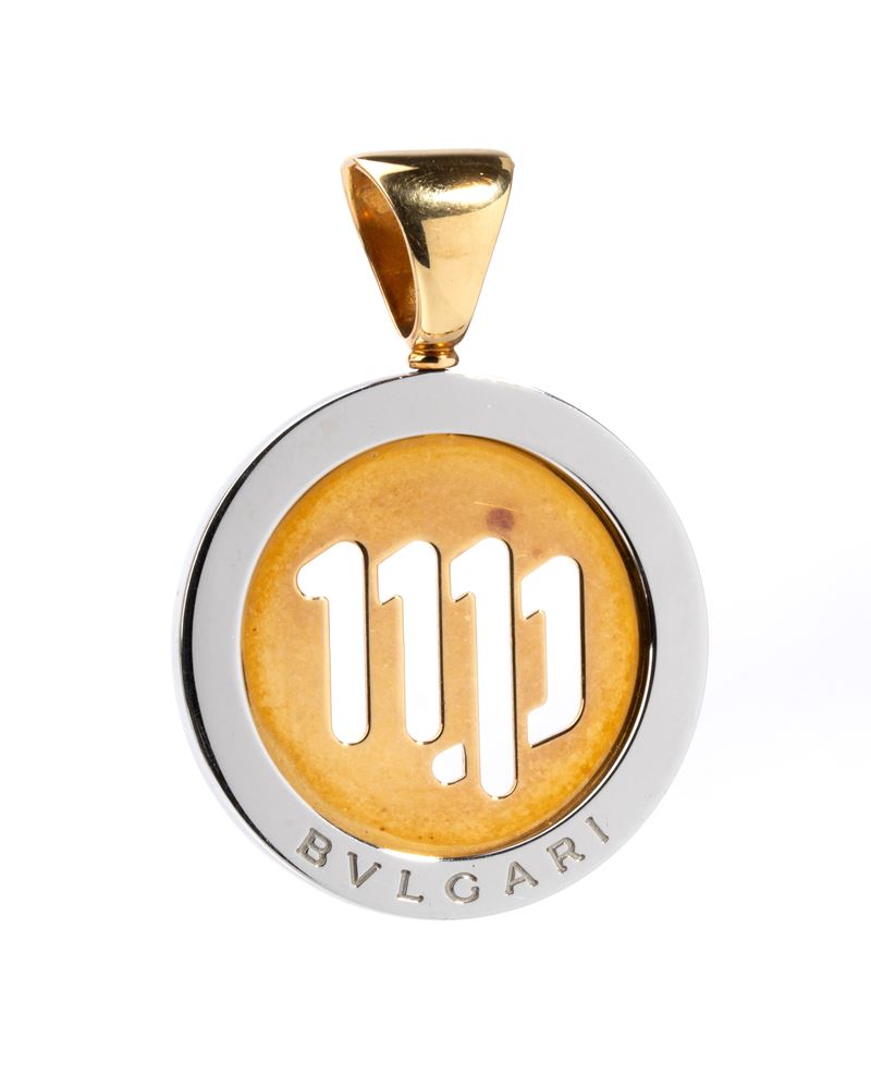 Collezione Tondo: pendente in acciaio ed oro