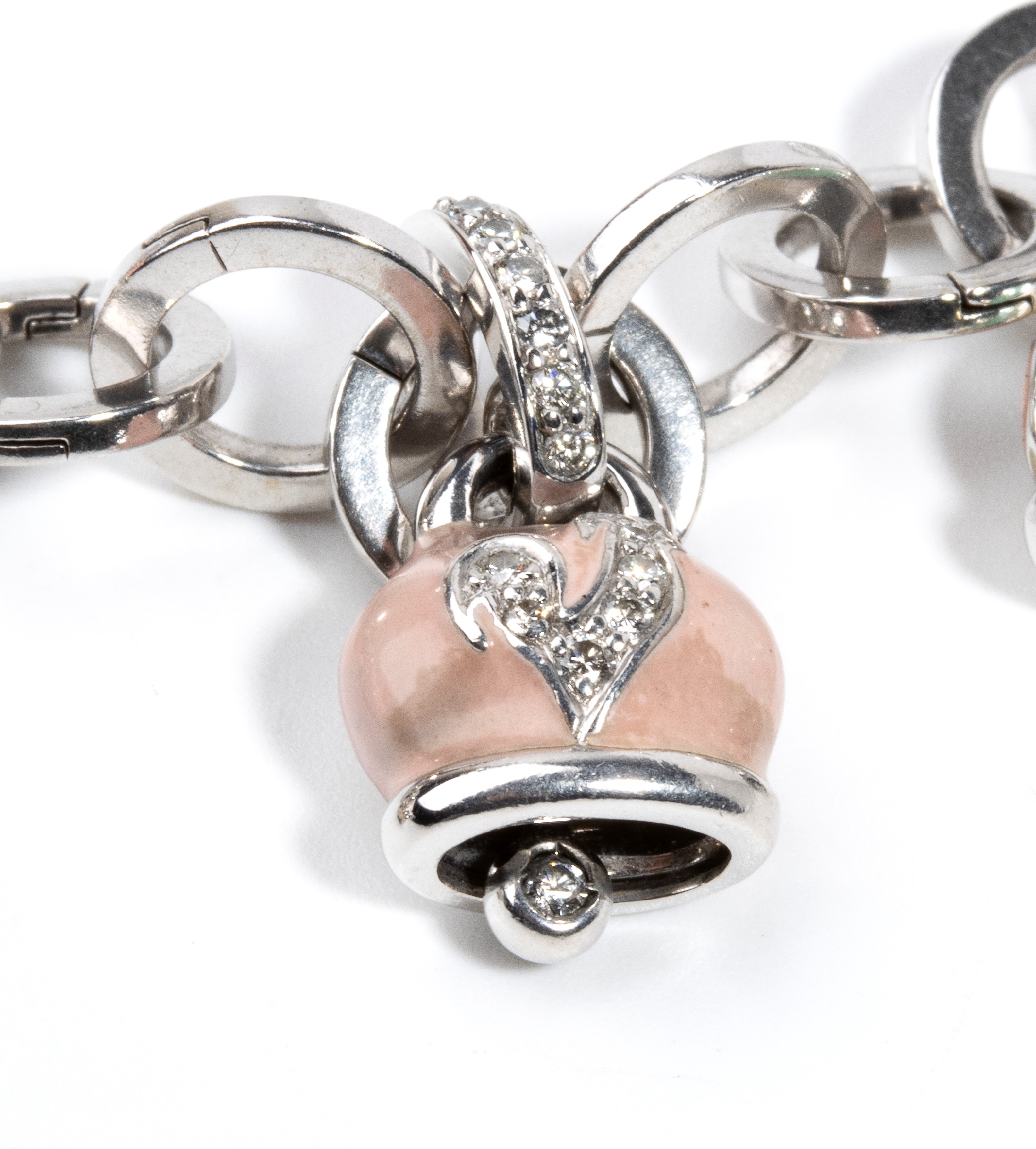 Bracciale in oro con smalti e diamanti