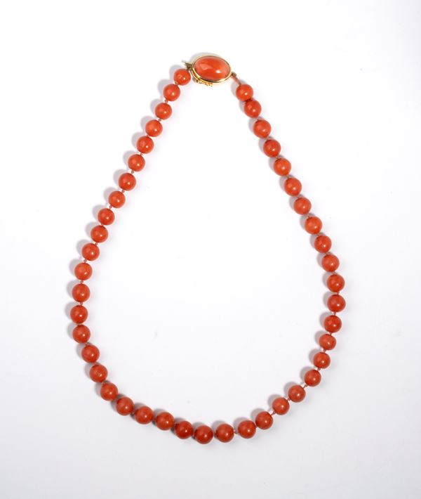 Collana in corallo Mediterraneo 