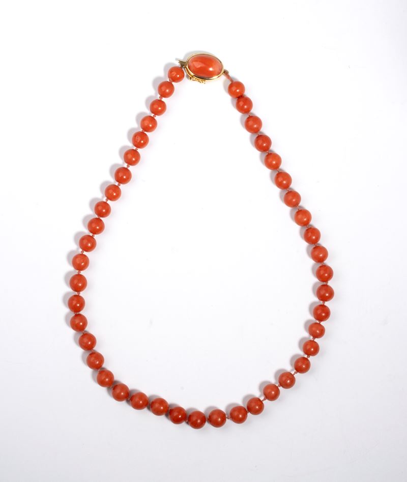 Collana in corallo Mediterraneo