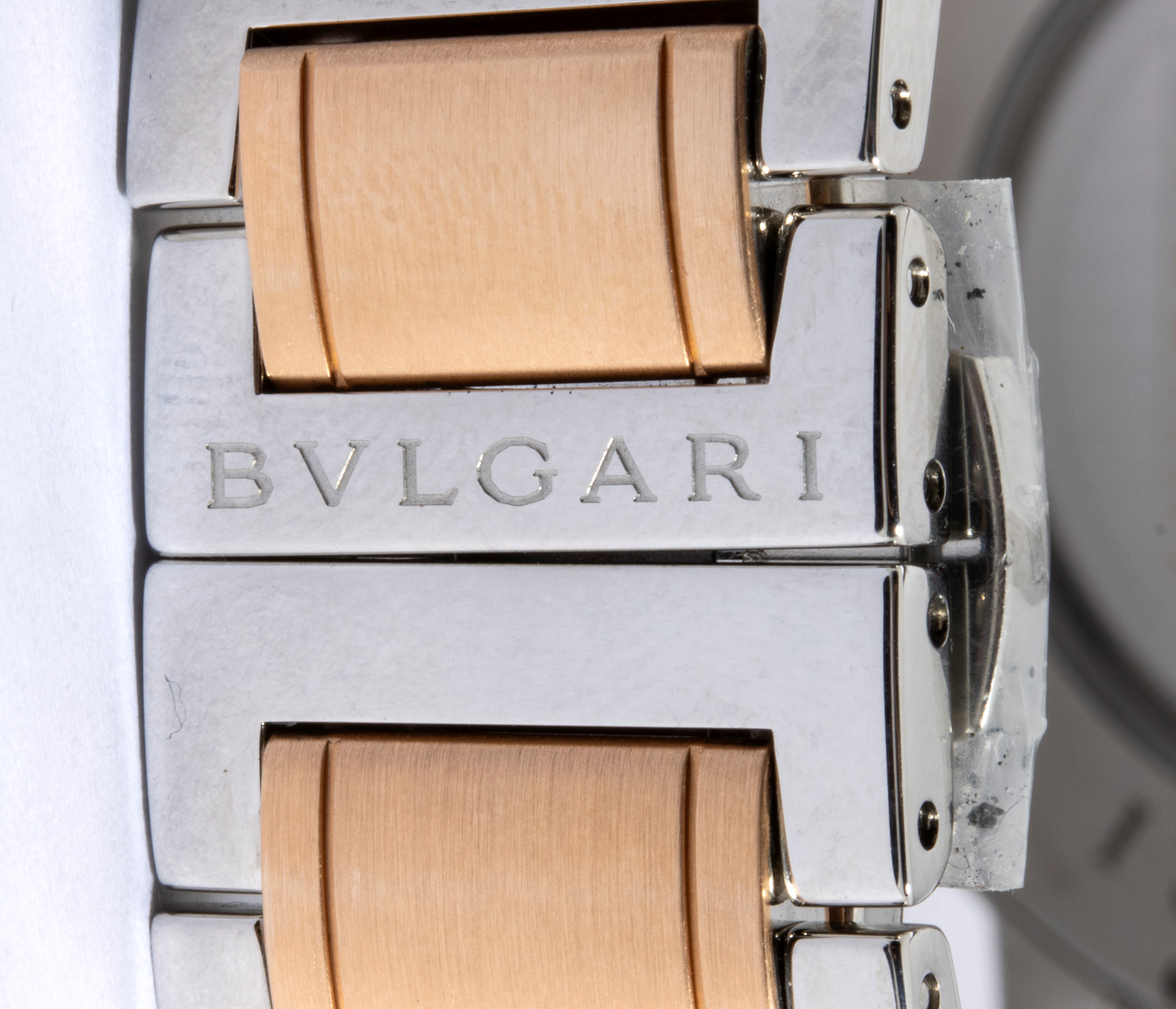 Bulgari - Orologio da polso in acciaio e oro 18k con movimento automatico a vista