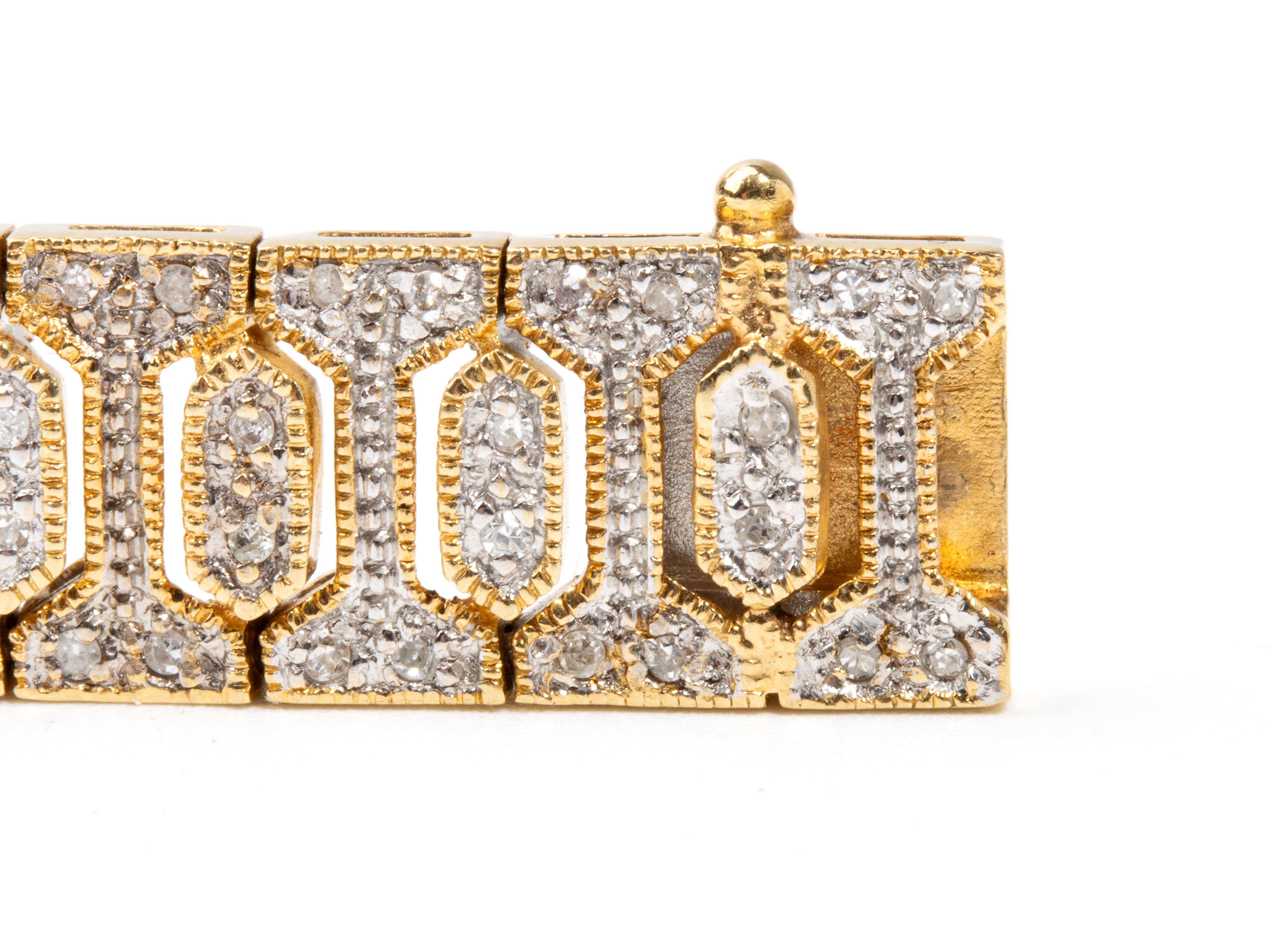 Bracciale in oro semirigido con diamanti