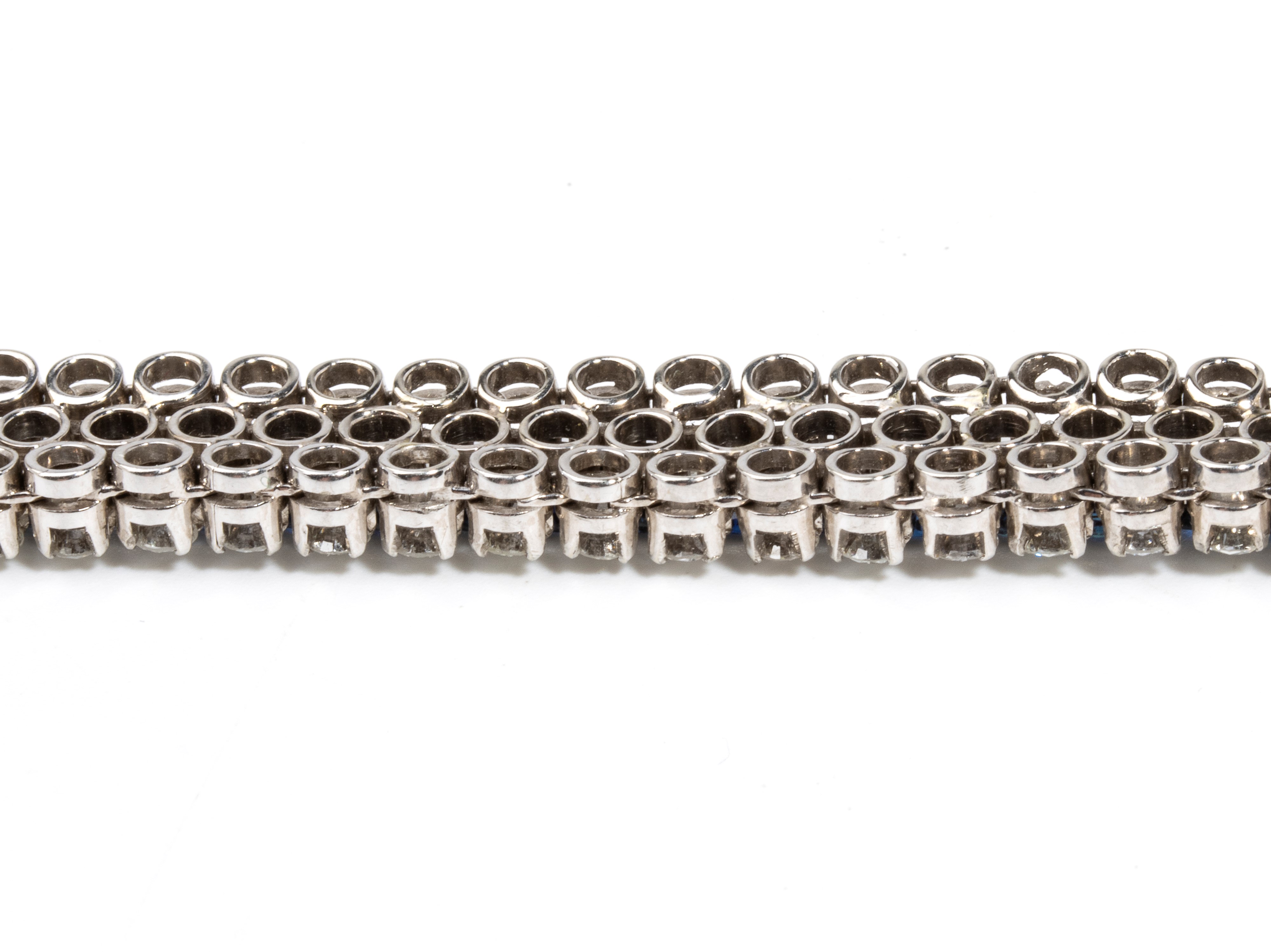 Bracciale in oro con diamanti e zaffiri