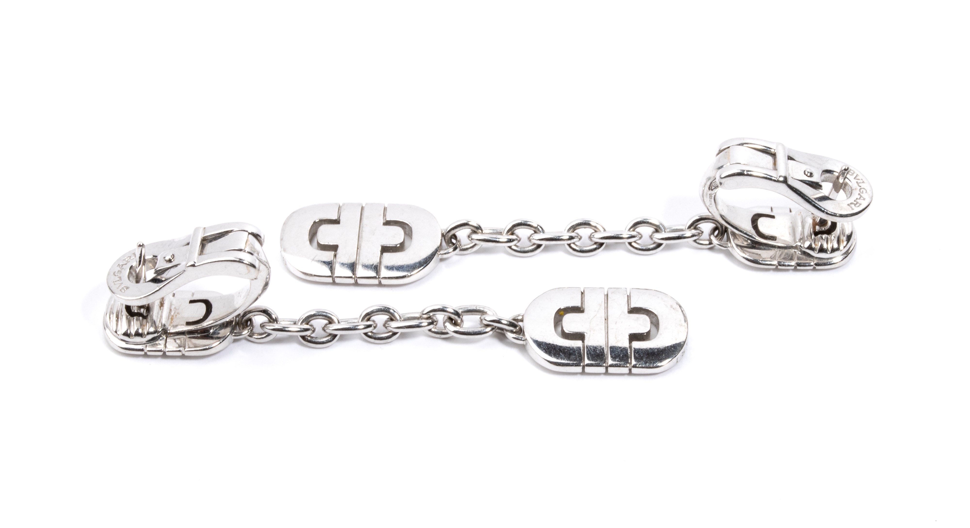 Collezione Parentesi: paio di orecchini in oro bianco