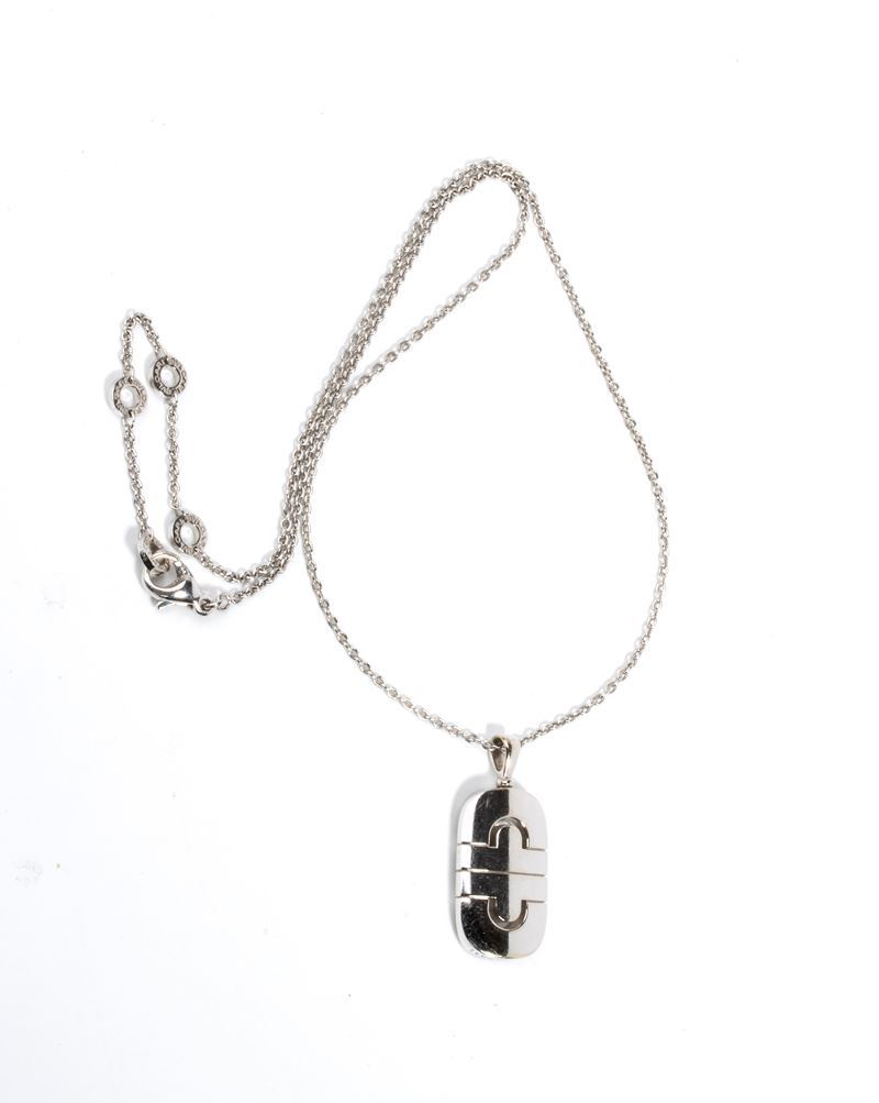 Collezione Parentesi: collana in oro bianco