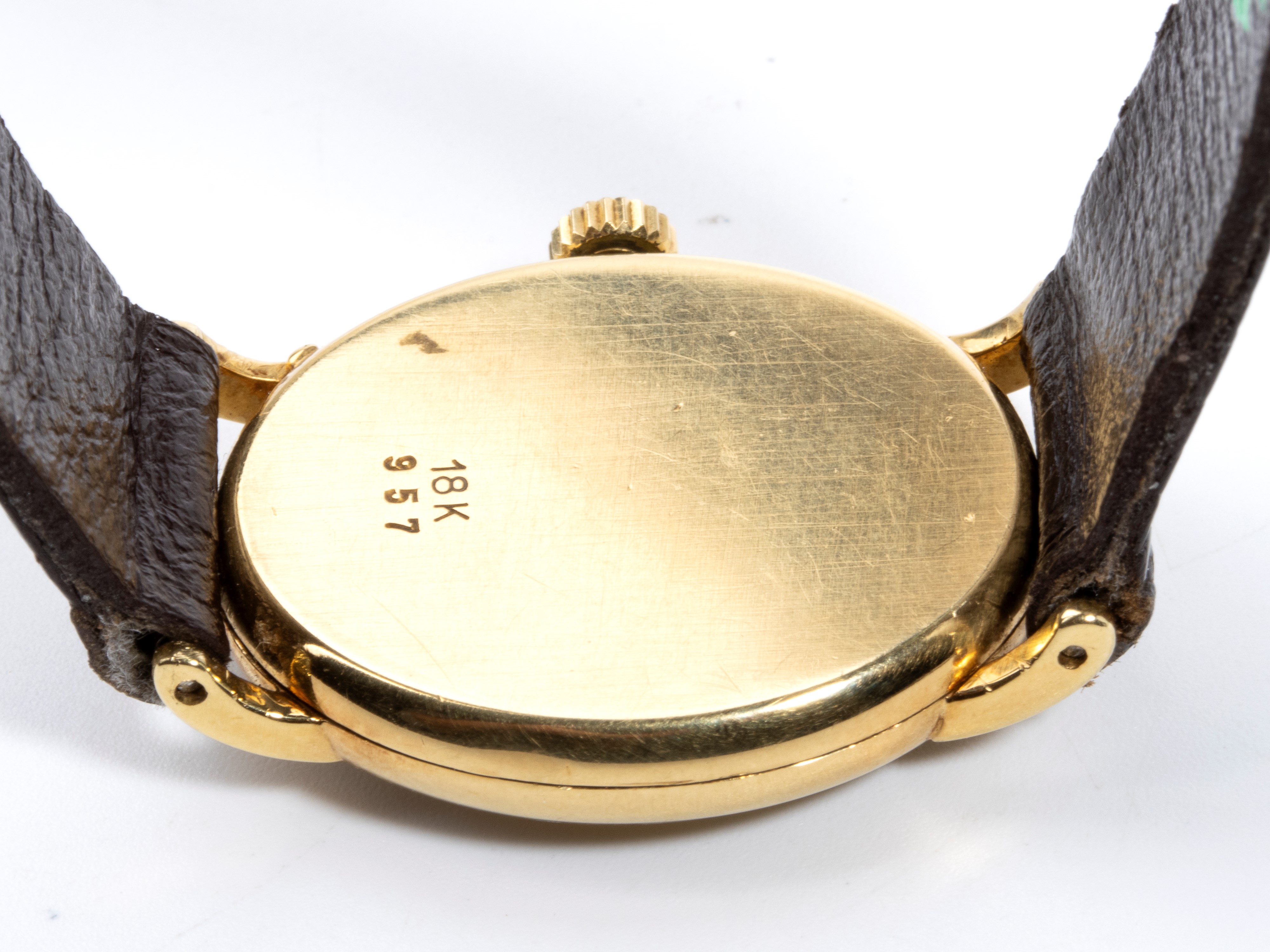 Bucherer - Orologio Lady da polso in oro, cassa ovale e movimento meccanico a carica manuale (ann...