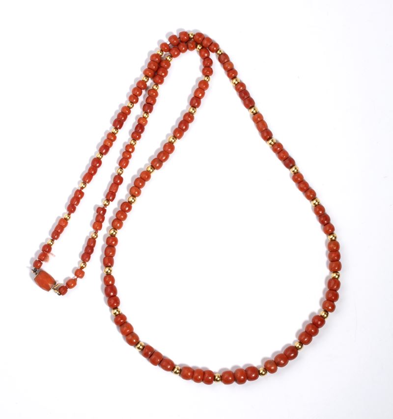 Collana in corallo Mediterraneo