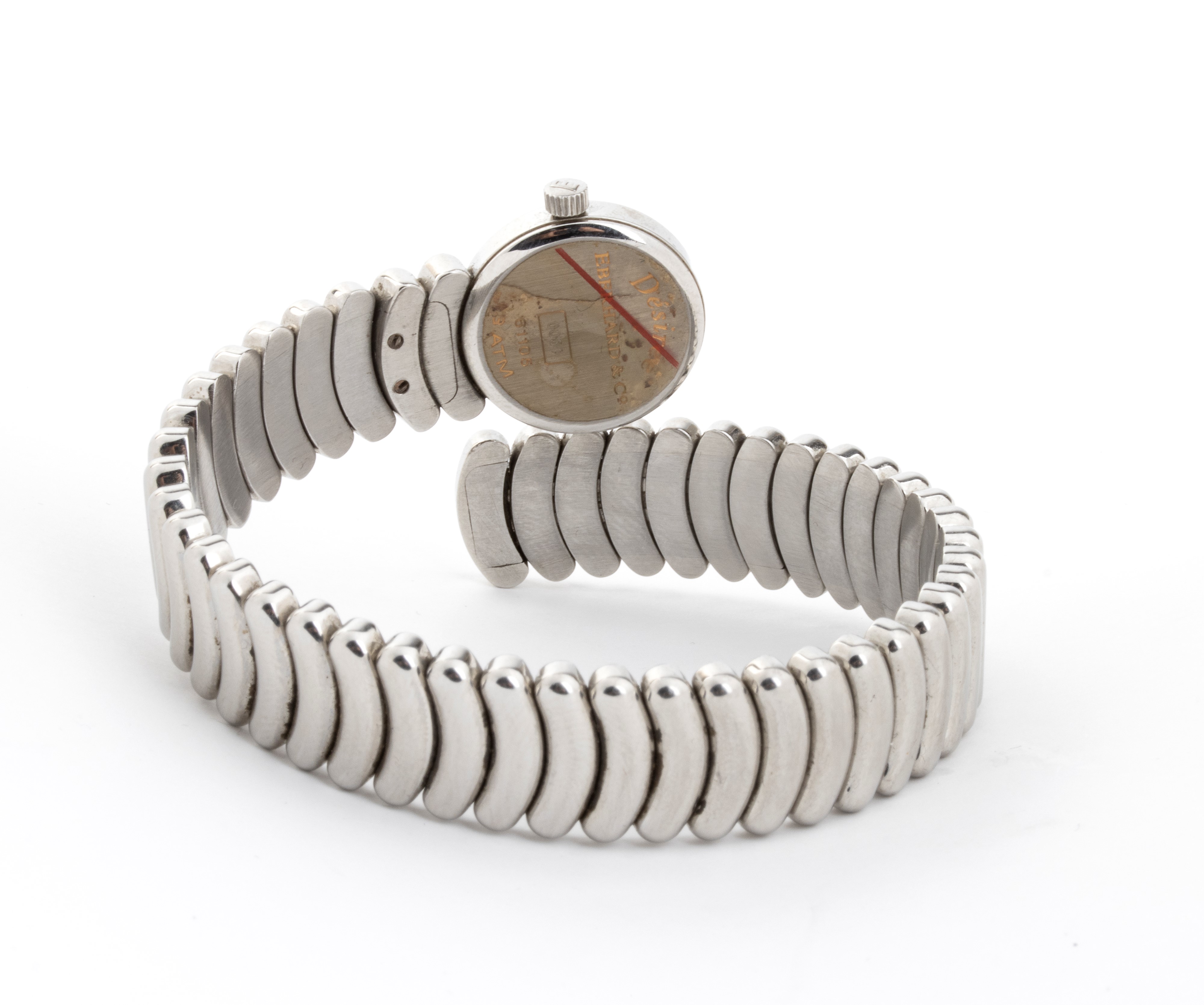 Eberhard - Orologio Lady con cassa in acciaio e bracciale elastico integrato