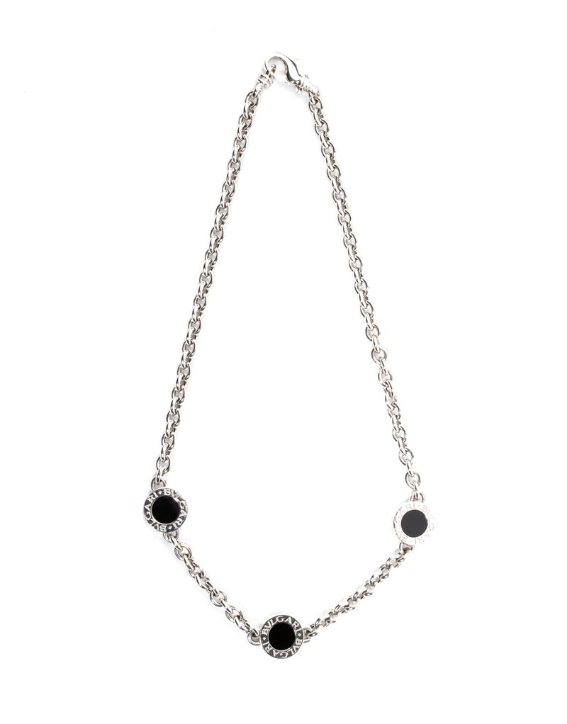 Collezione Bulgari Bulgari: Girocollo in oro bianco e onice