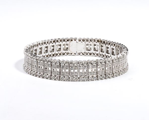 Diamond platinum bracelet
