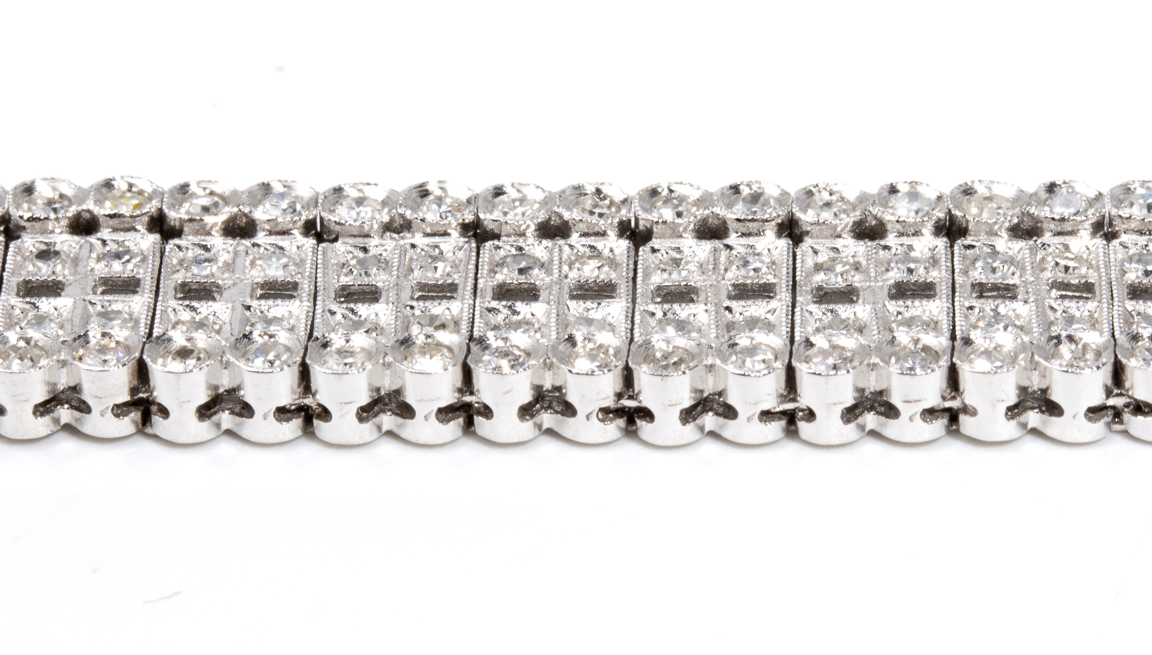 Bracciale in platino con diamanti