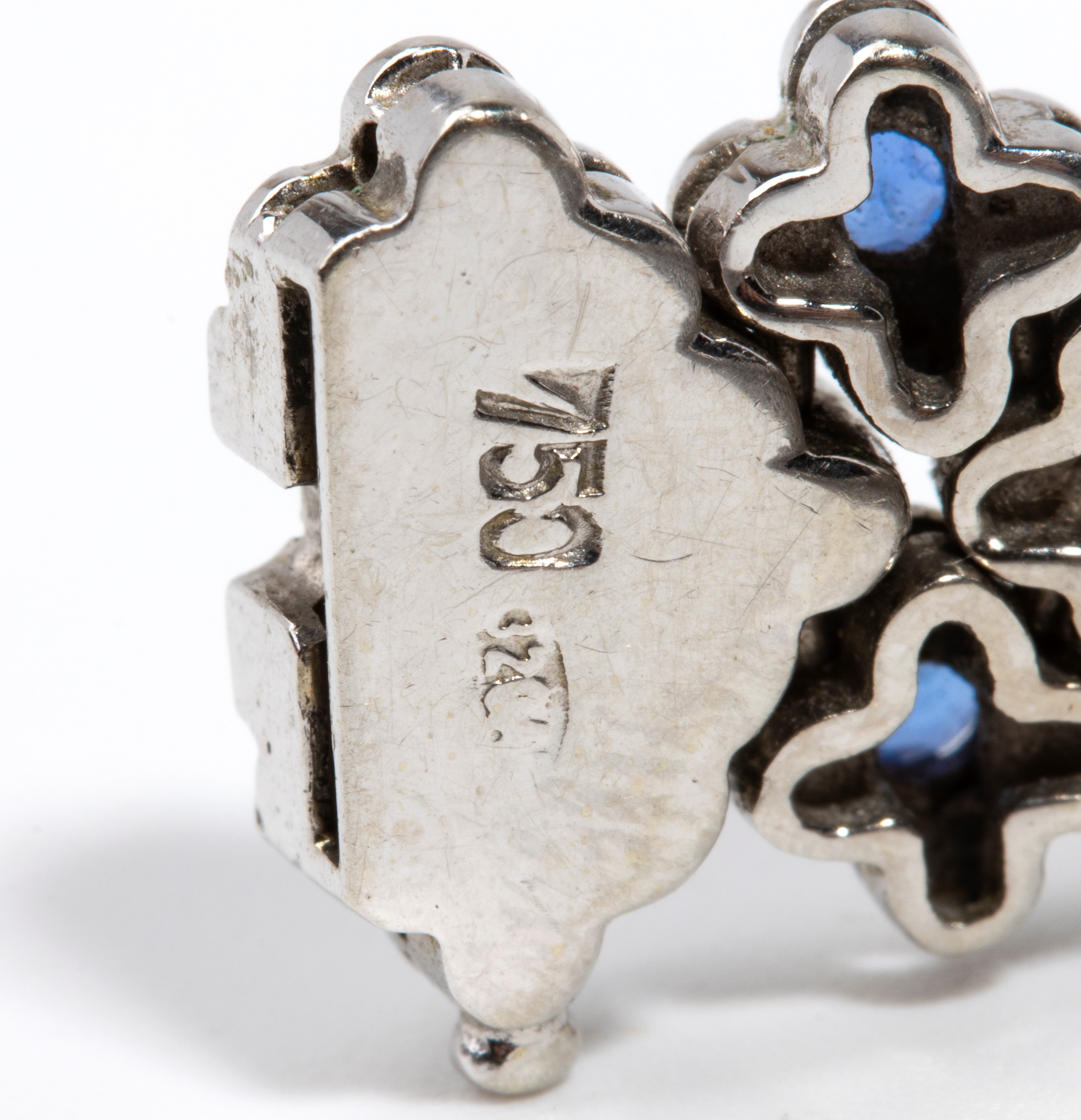 Bracciale in oro con diamanti e zaffiri