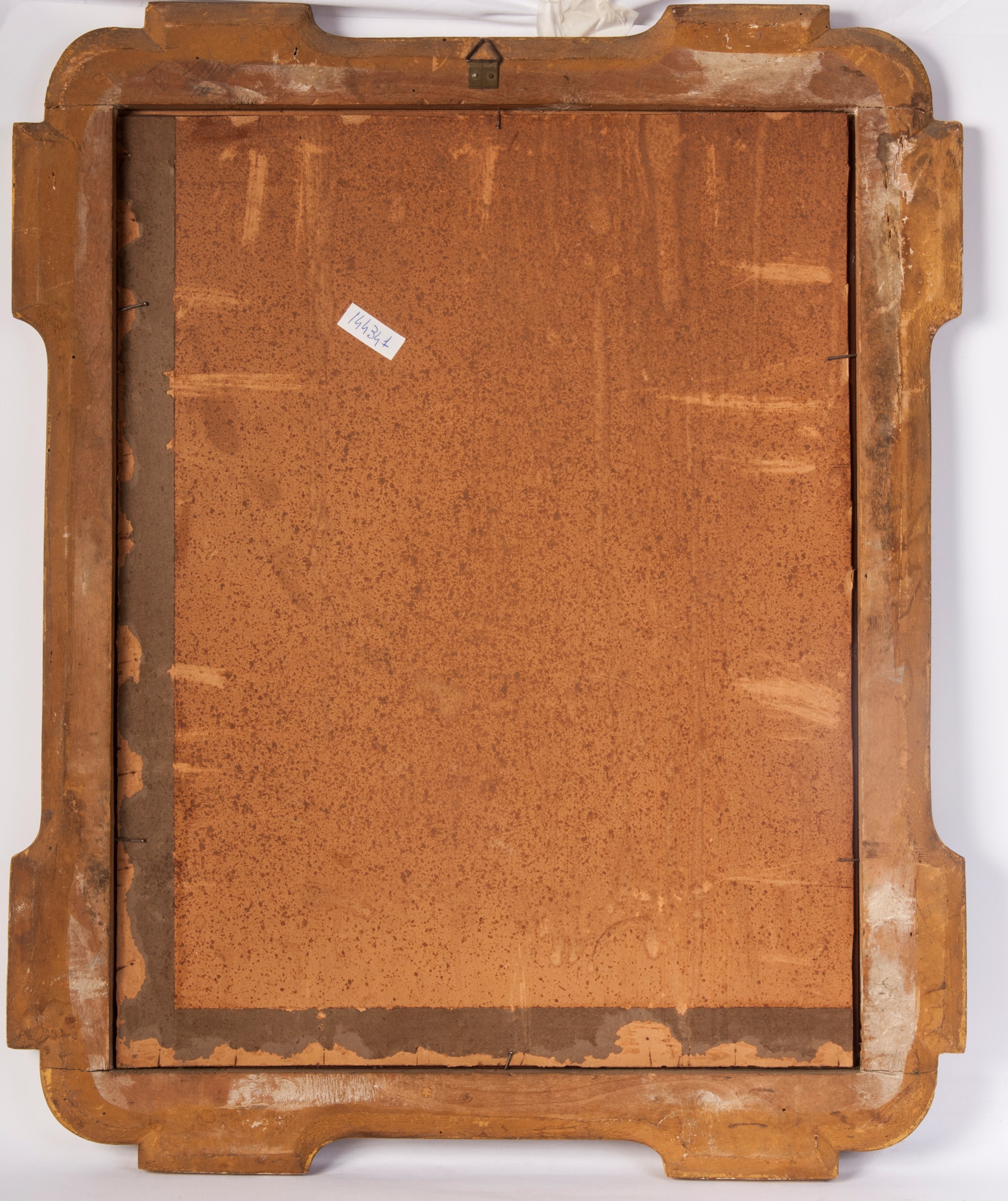 Specchiera in legno dorata ad assetto ovale