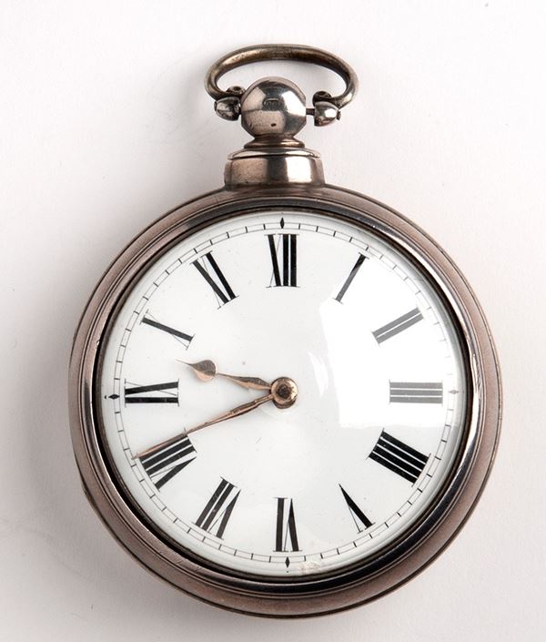 William Limcock - Orologio da tasca inglese in argento 