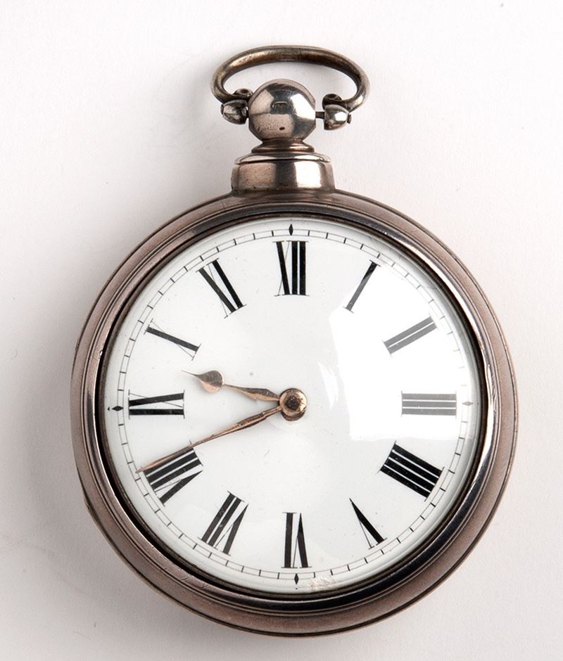 William Limcock - Orologio da tasca inglese in argento 925/1000 (Birmingham, 1842-1843)