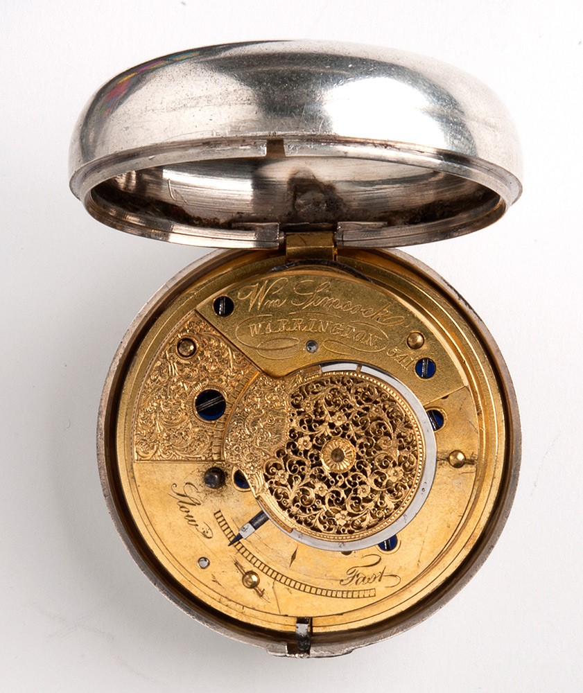 William Limcock - Orologio da tasca inglese in argento 925/1000 (Birmingham, 1842-1843)
