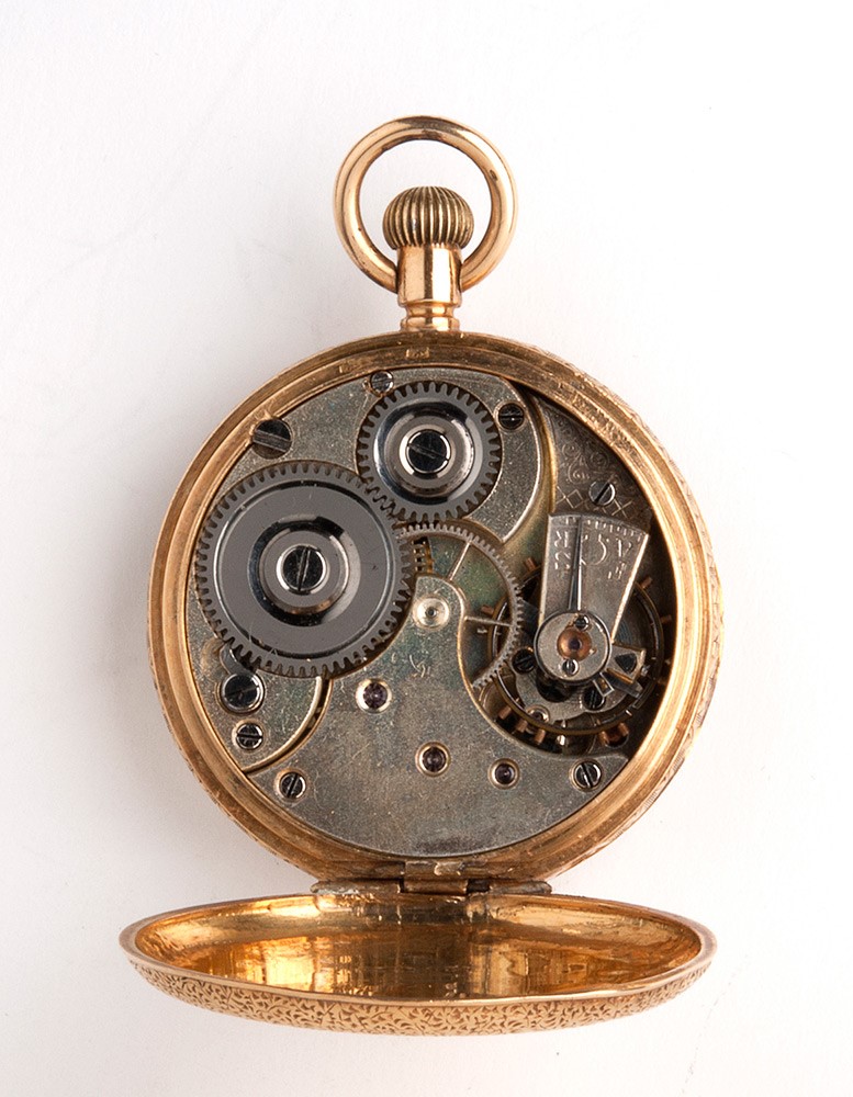 Omega - Orologio da tasca in oro 18k con movimento ad ancora e carica a remontoir