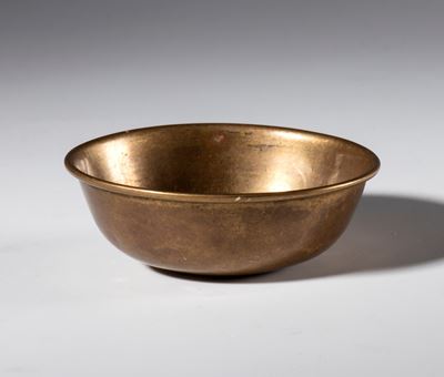Ciotola in rame per offerte buddhiste, Cina, dinastia Qing (1644-1912), XIX secolo