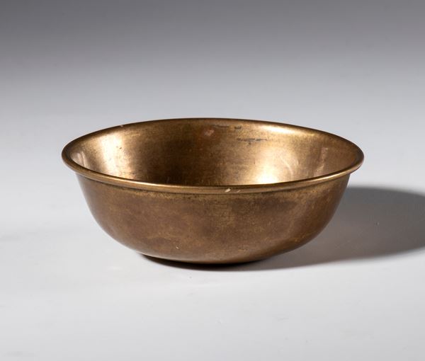 Copper Buddhist offering bowl. China, 19th century