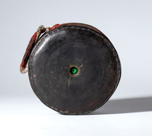 A leather Buddhist prayer wheel. Tibet, 19th century