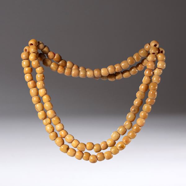 Ornamental jade necklace. China, 6th century