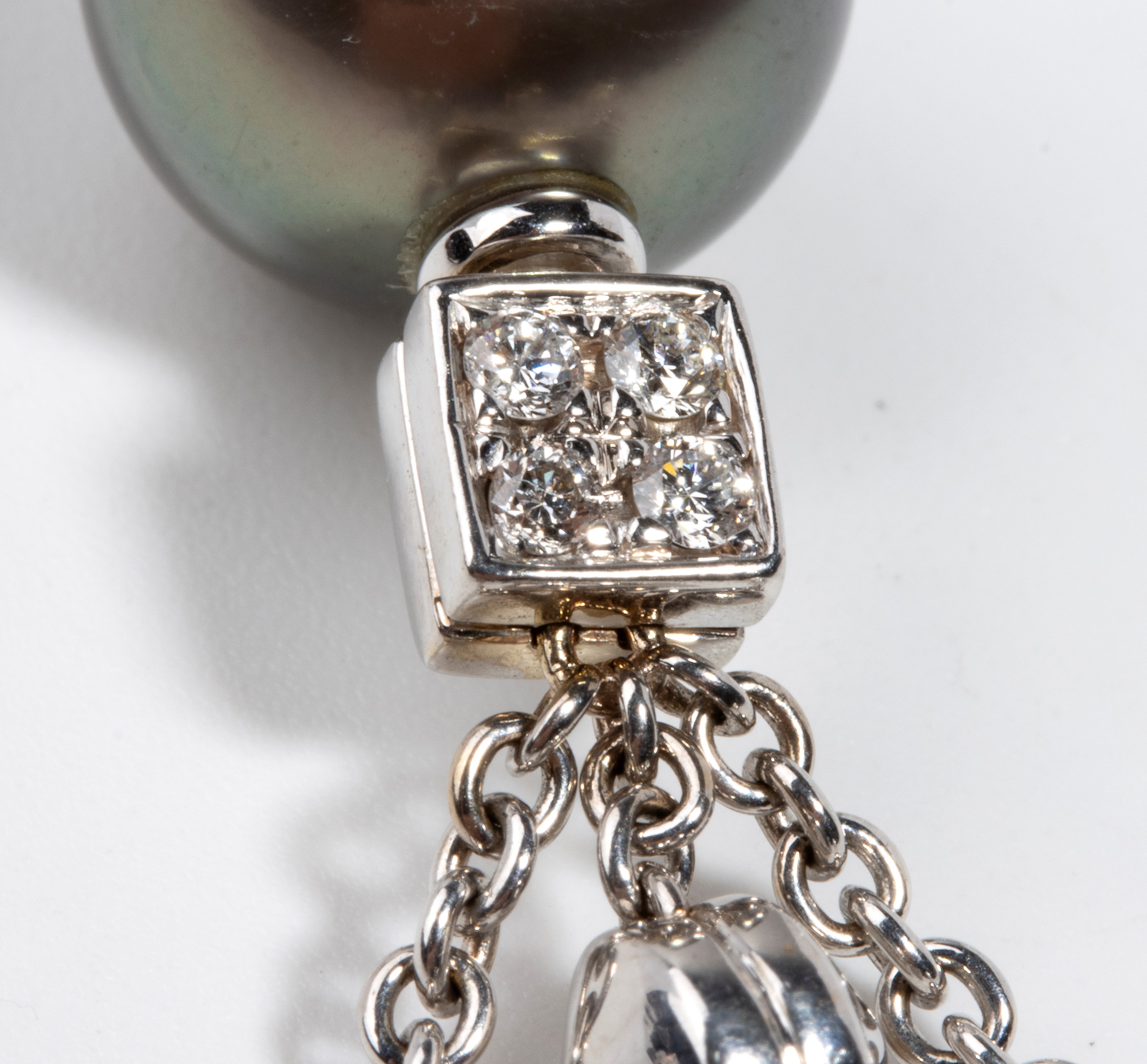 Collezione "Lvcea": girocollo in oro con perle e diamanti