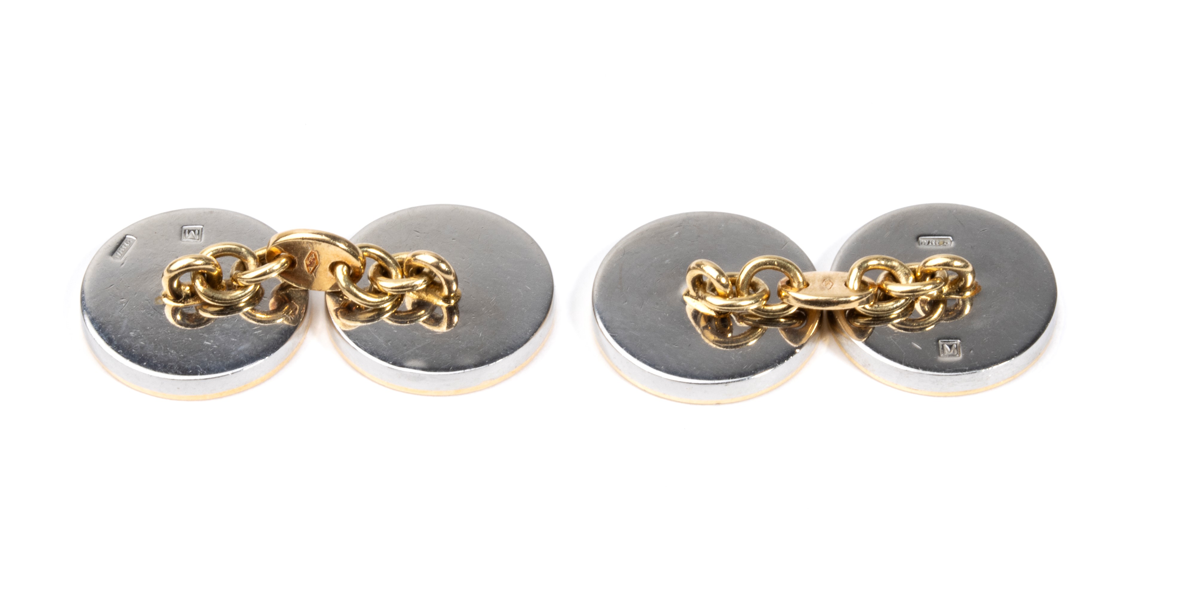 Collezione Bulgari-Bulgari: coppia di gemelli in oro e acciaio