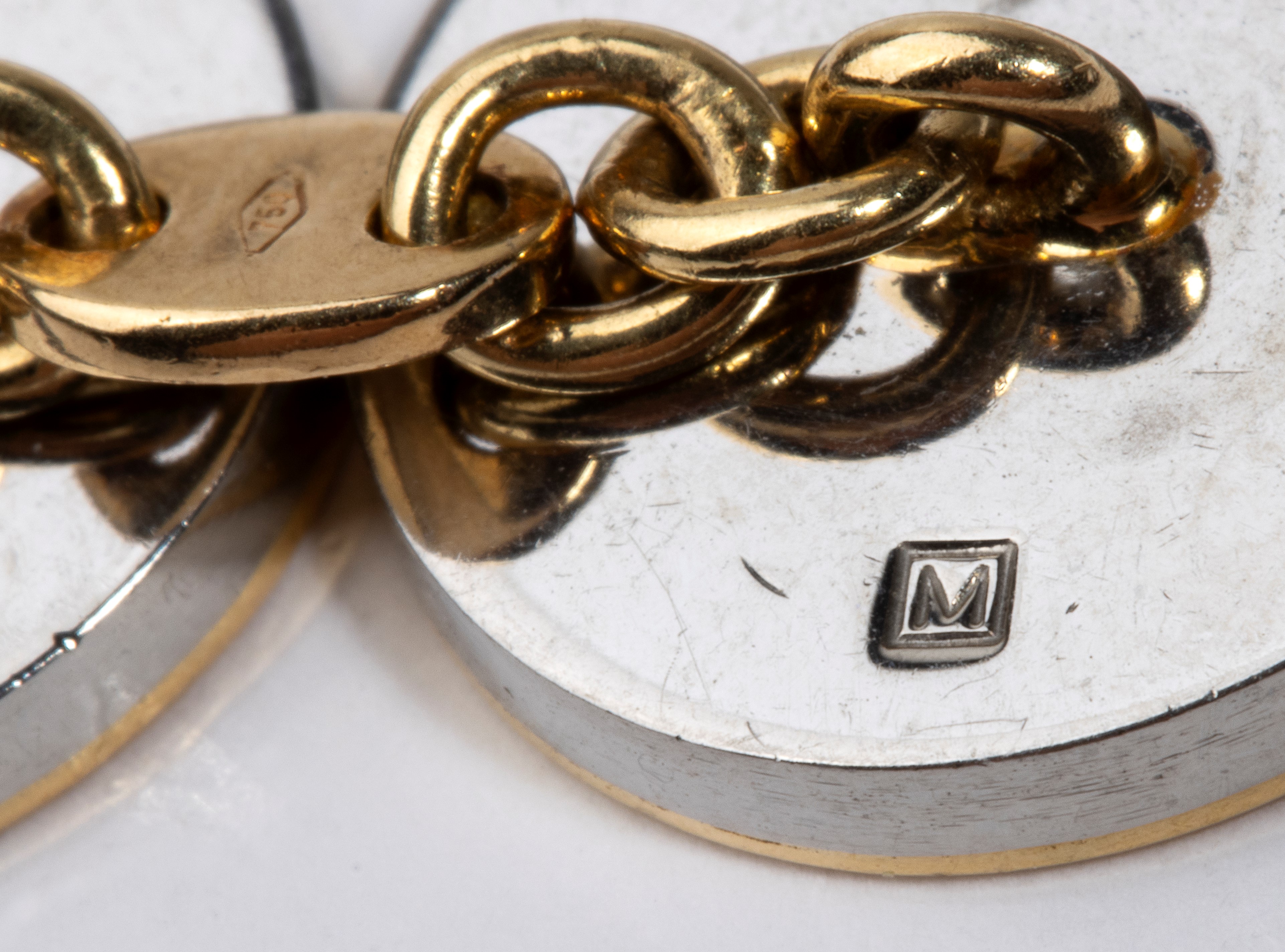 Collezione Bulgari-Bulgari: coppia di gemelli in oro e acciaio