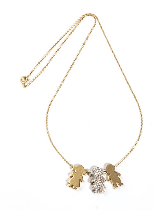 Collezione Bebè: girocollo in oro con diamanti