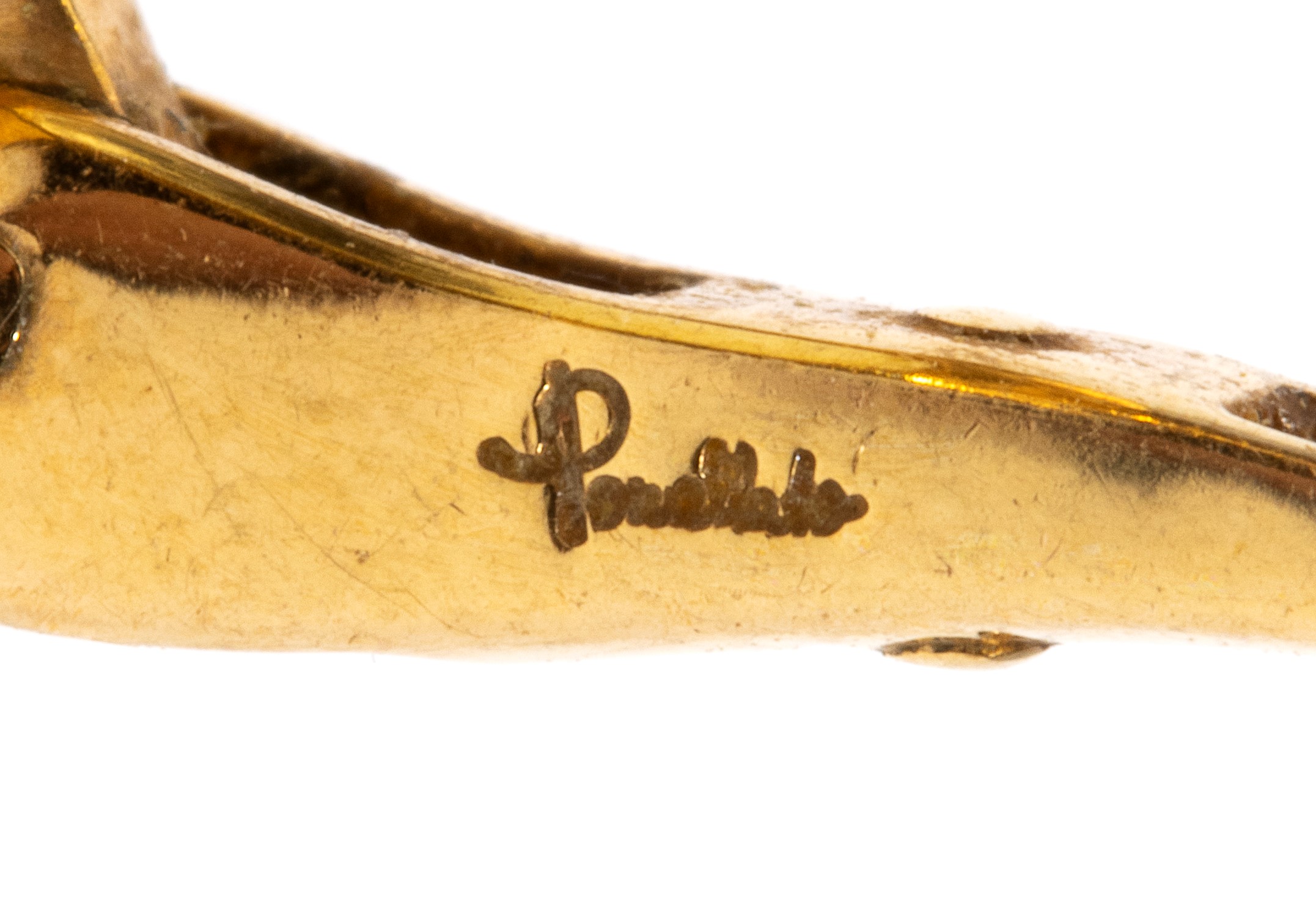 Collezione "Nudo": paio di orecchini in oro con quarzo citrino