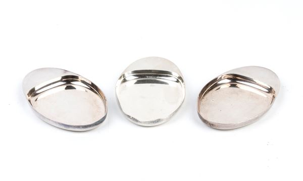 BULGARI - BULGARI: tre ciotole in argento