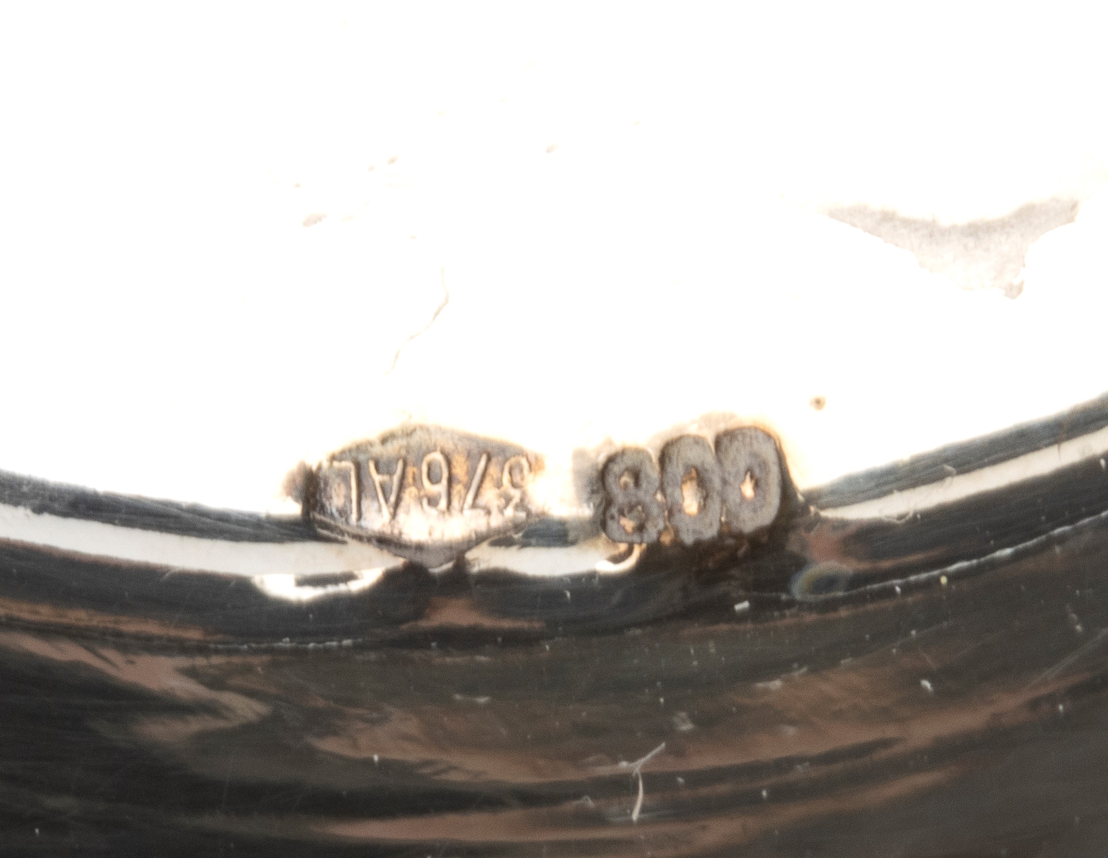 Coppette italiane in argento 800, 12 esemplari, metà XX secolo