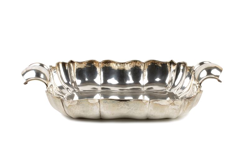 Centrotavola Art Déco italiano in argento 800/1000, punzonato “800 - SERRA - ROMA” (anni ’30 del ...