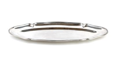 Argentiere italiano, Vassoio ovale sagomato in argento 800/1000