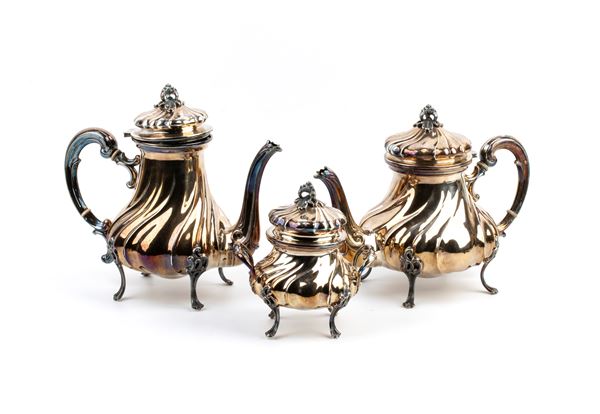 Servizio da caffè italiano in argento