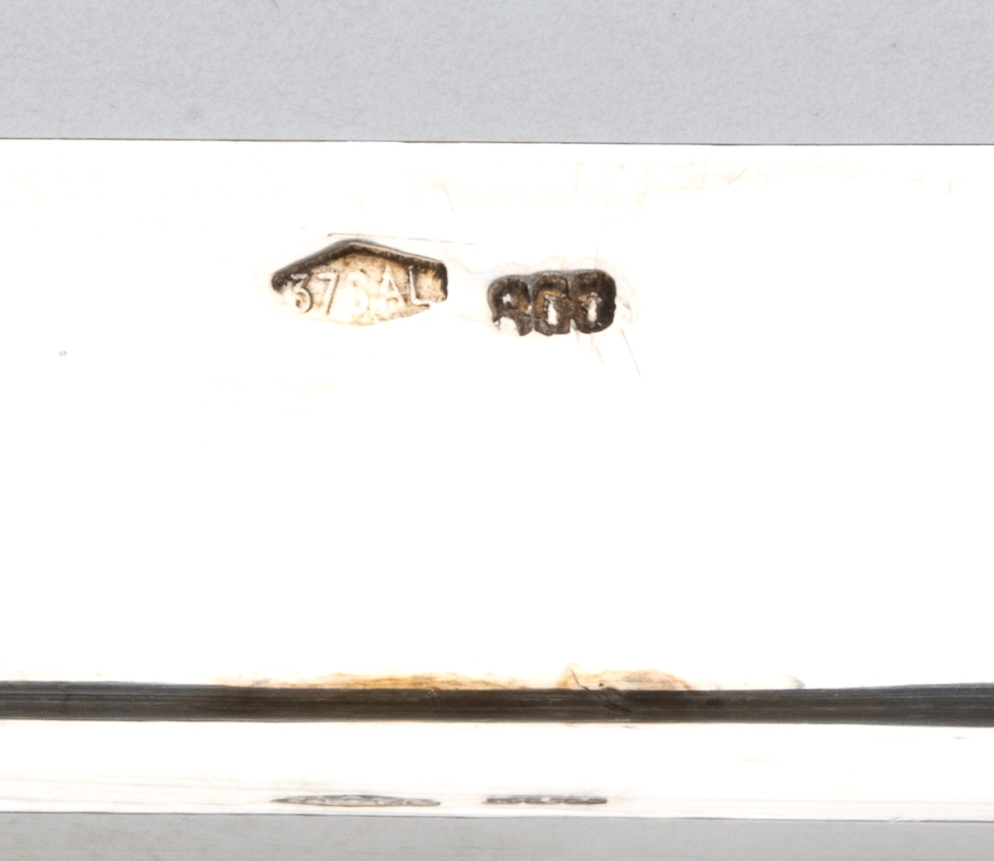 Vassoio italiano in argento 800/1000, rettangolare, metà XX secolo