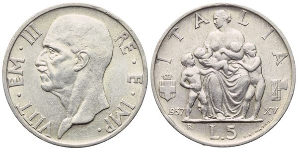REGNO D'ITALIA. Vittorio Emanuele III (1900-1943). 5 Lire 