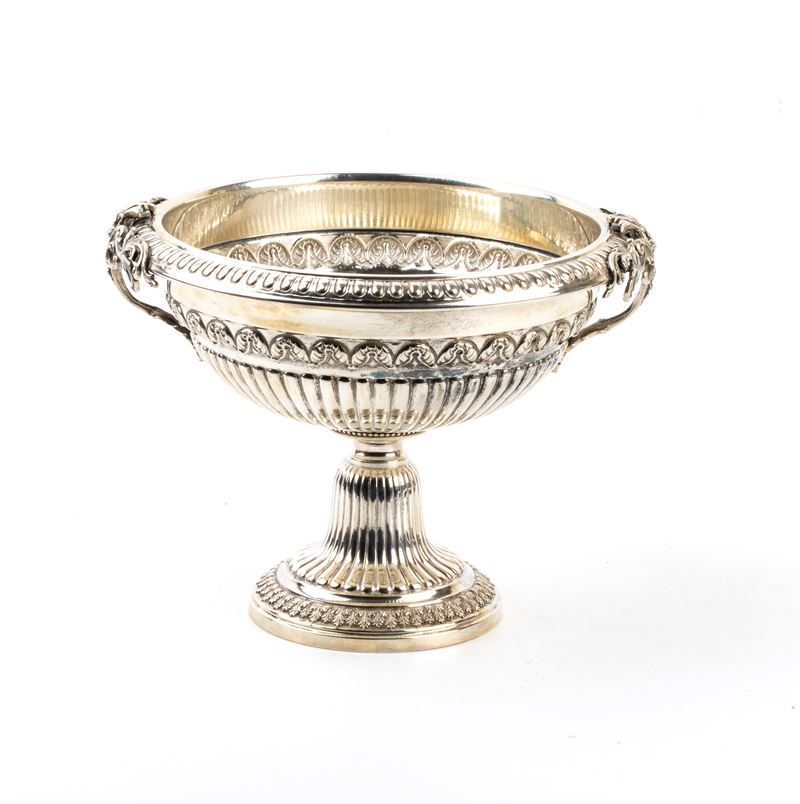 Coppa italiana in argento 900/1000, inizio XX secolo