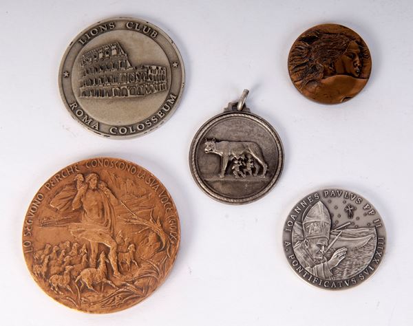 Lotto di cinque medaglie commemorative