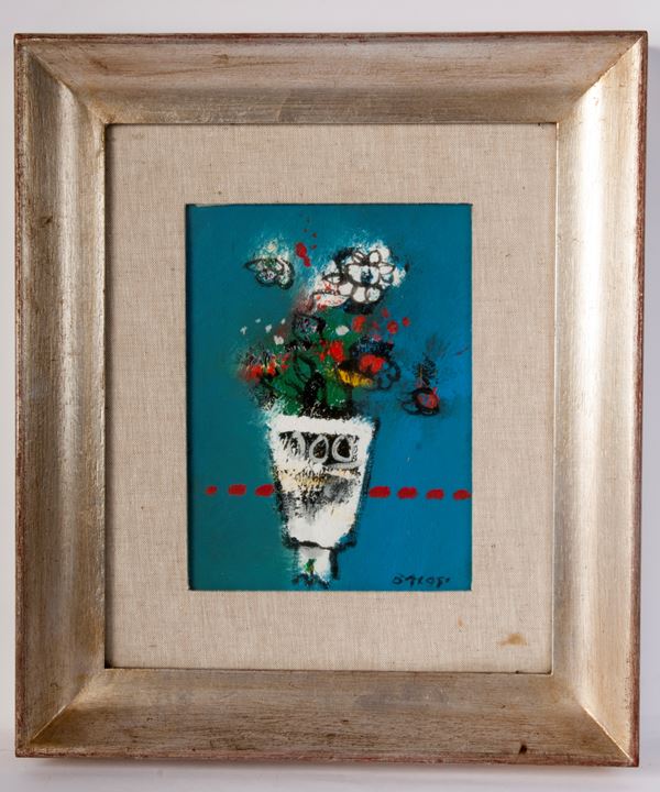 MANLIO BACOSI - Vaso con fiori