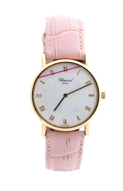 Orologio da polso in oro giallo 18k con movimento meccanico a carica manuale calibro 895