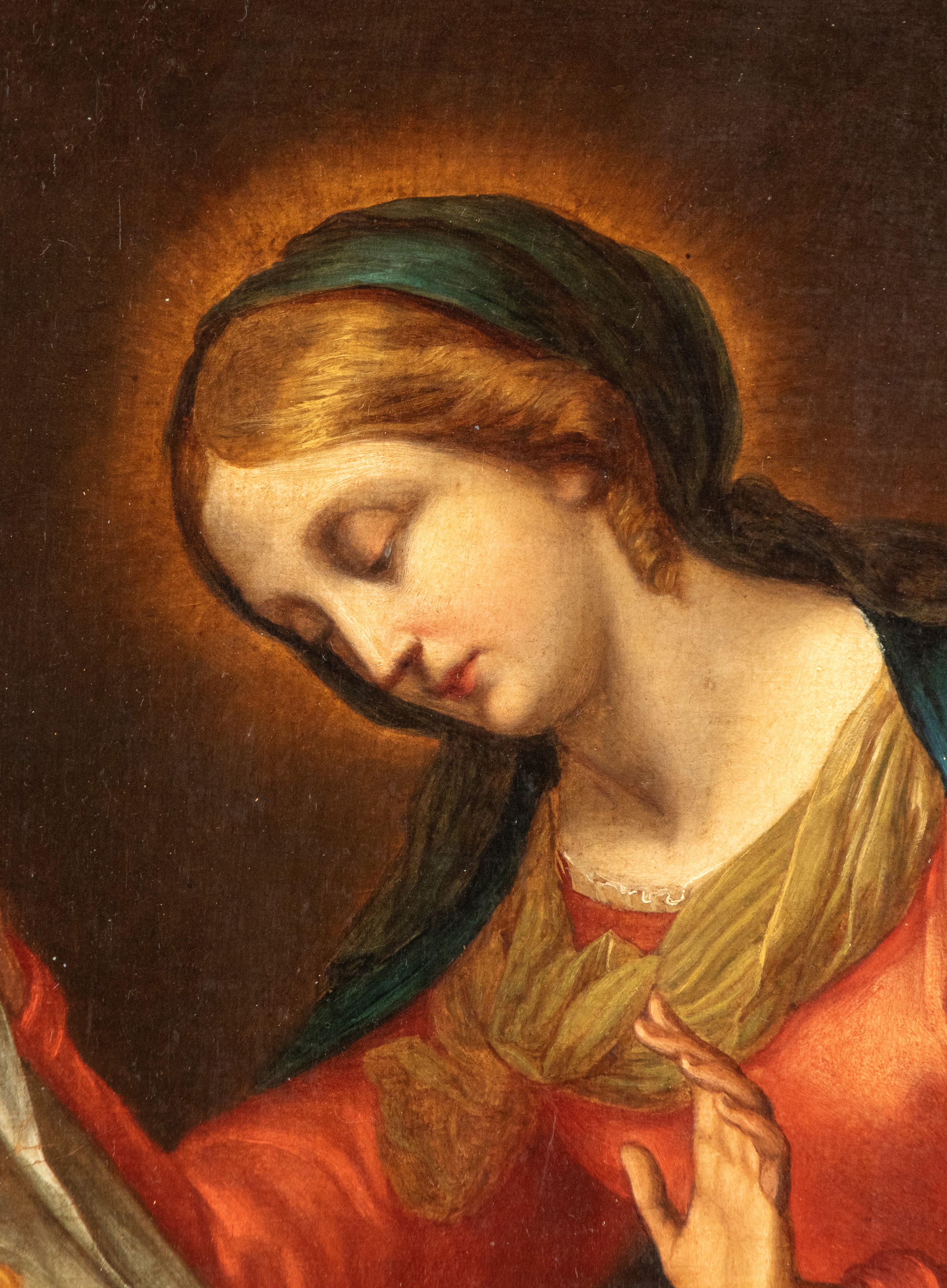 Carlo Dolci - Madonna con il Bambino dormiente, olio su tela