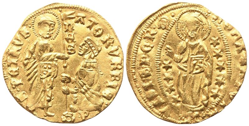 ROMA (tradizione romana), Sen & Ator Vrvis — S Petrvs, Ducato in oro (Au), 3,53 g