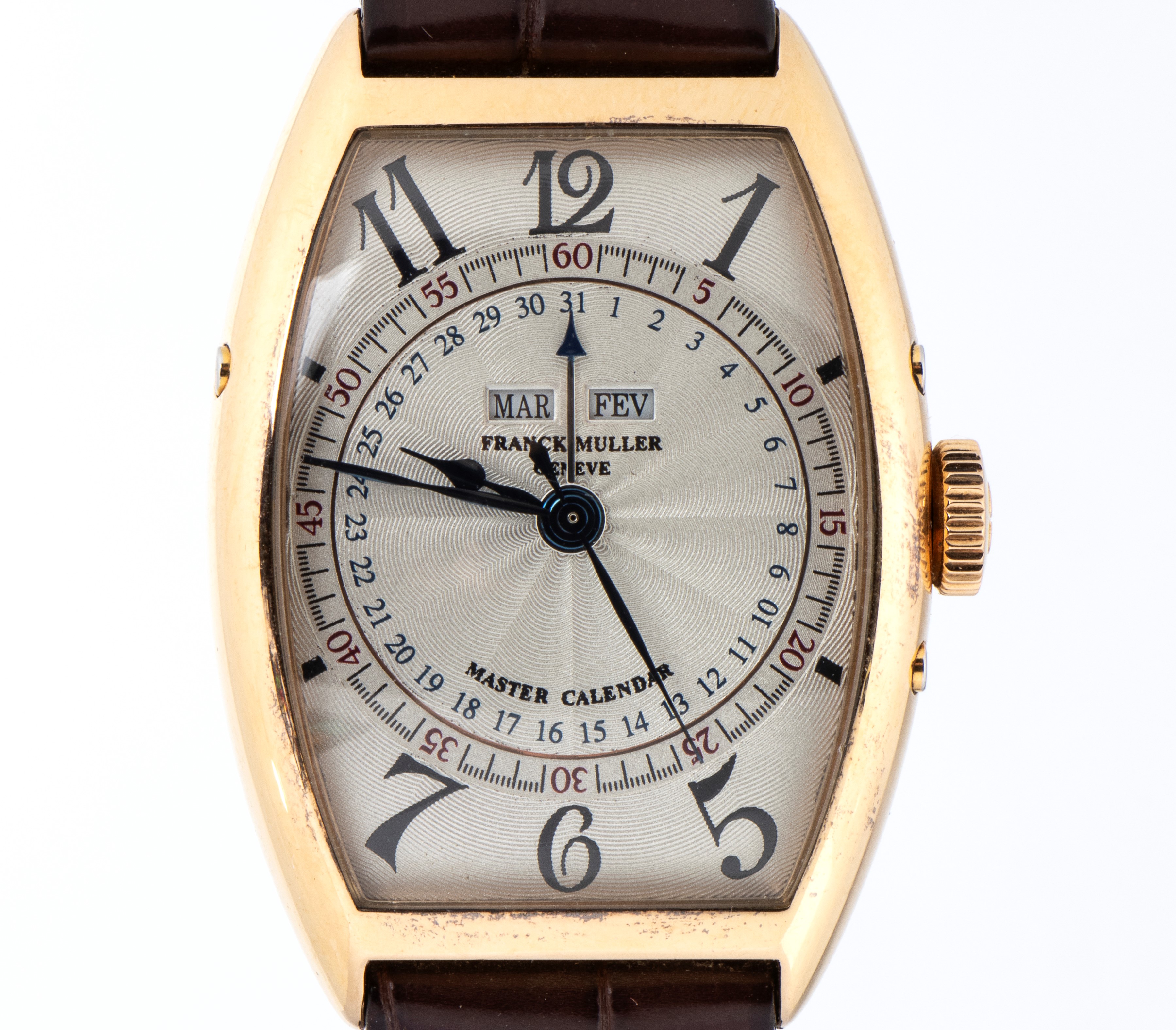 Franck Muller - Master Calendar, orologio da polso con movimento automatico, cassa tonneau e fibb...