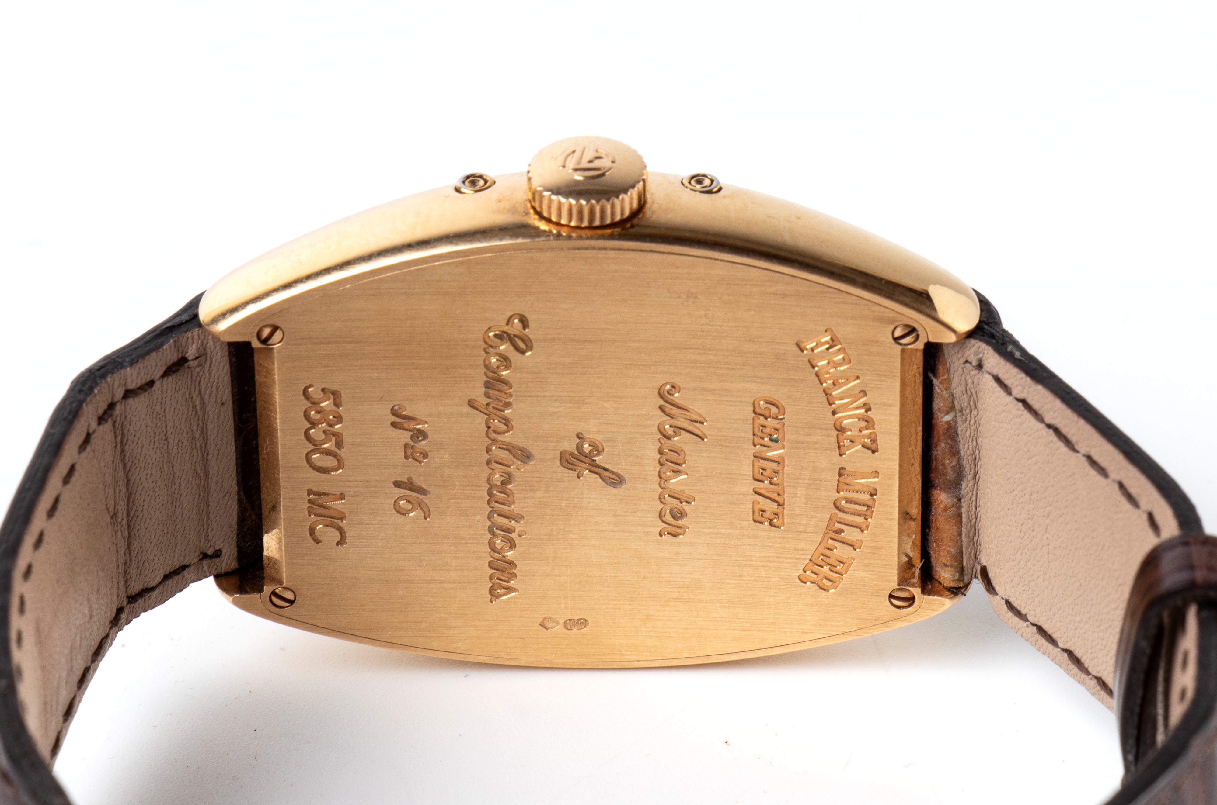 Franck Muller - Master Calendar, orologio da polso con movimento automatico, cassa tonneau e fibb...