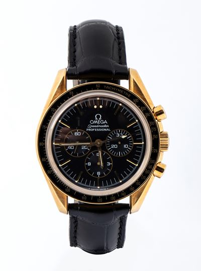 Speedmaster Professional Moon Watch, orologio da polso in oro con cronografia a carica manuale
